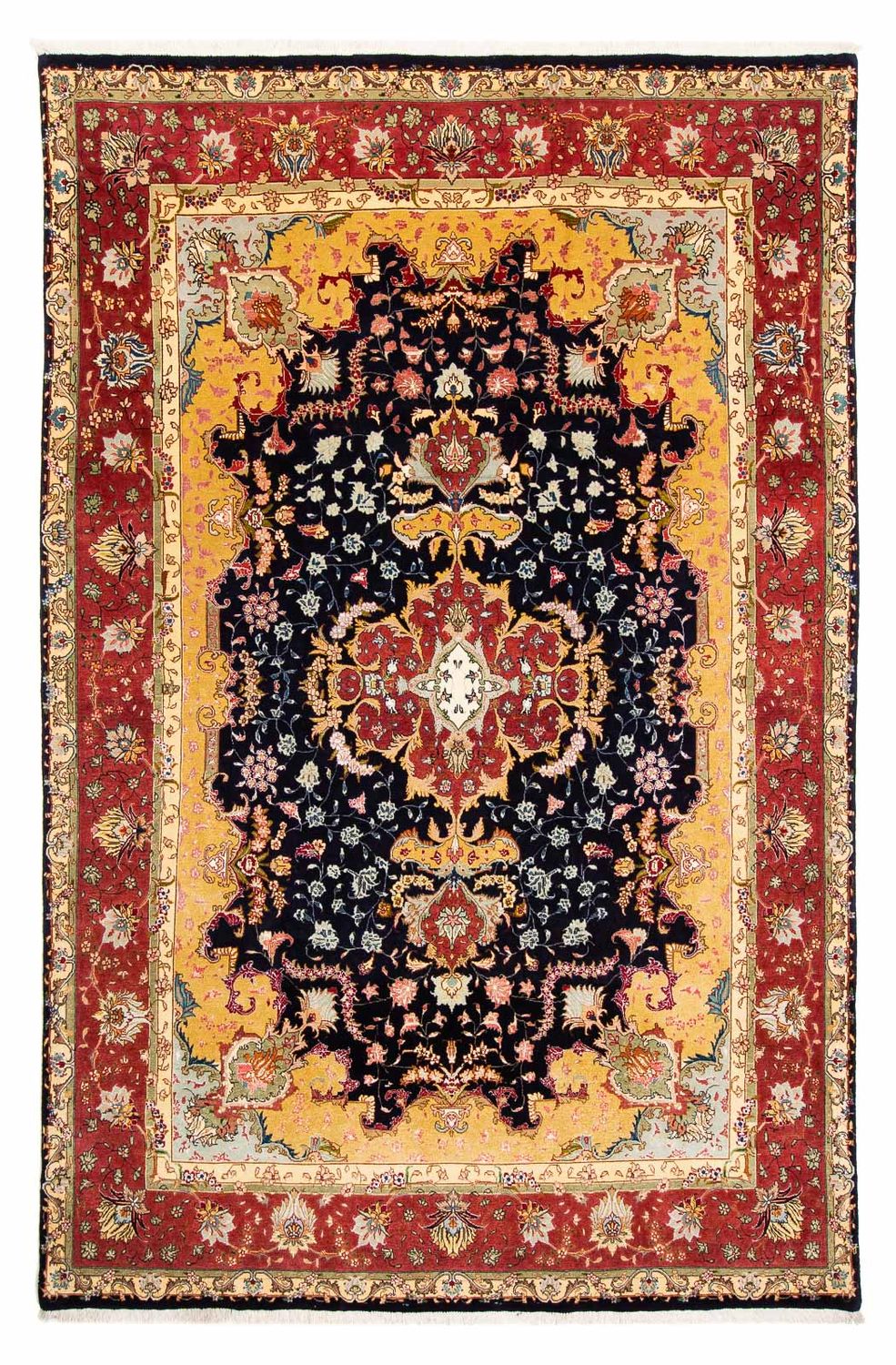 Tappeto Persero - Tabriz - Reale - 288 x 190 cm - blu scuro