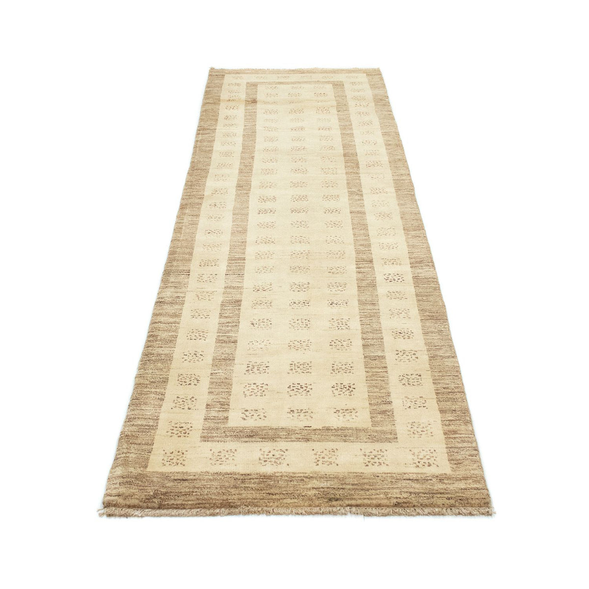Tappeto corsia Tappeto Gabbeh - Indus - 295 x 79 cm - beige