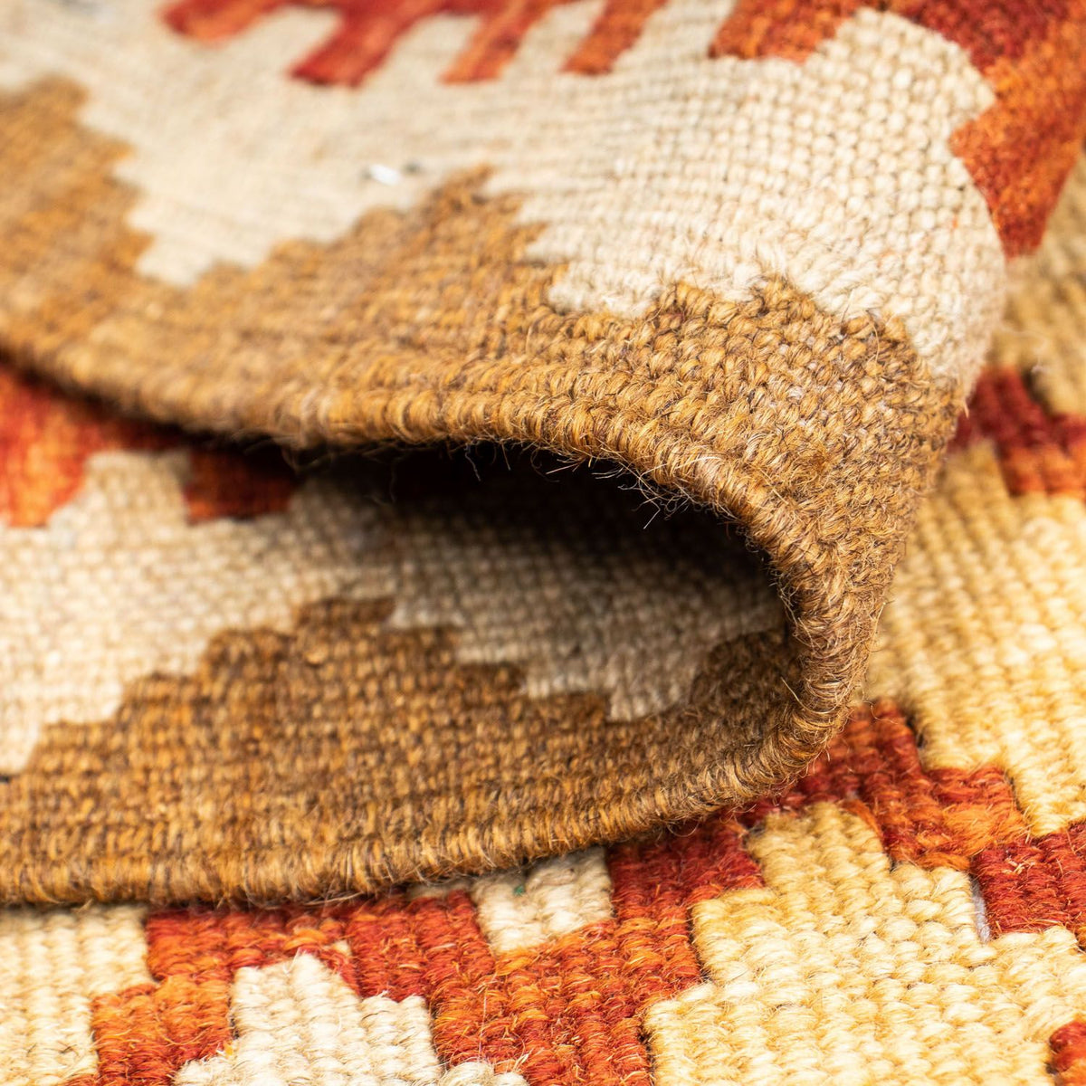 Tappeto corsia Tappeto Kelim - Orientale - 197 x 79 cm - beige