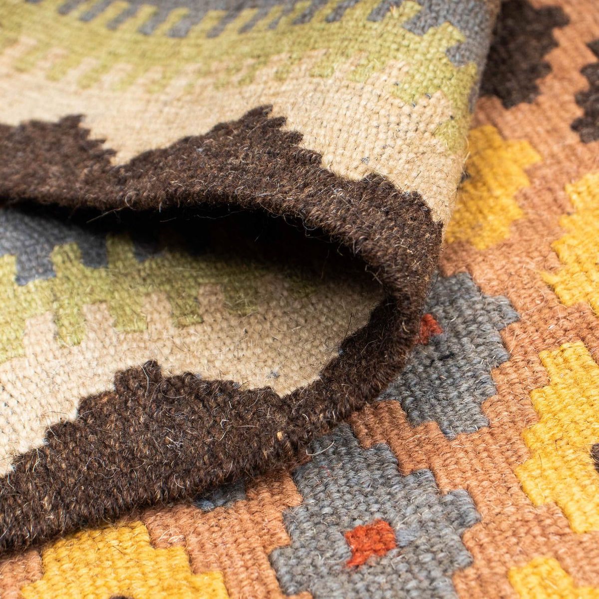 Tappeto corsia Tappeto Kelim - Orientale - 208 x 82 cm - beige