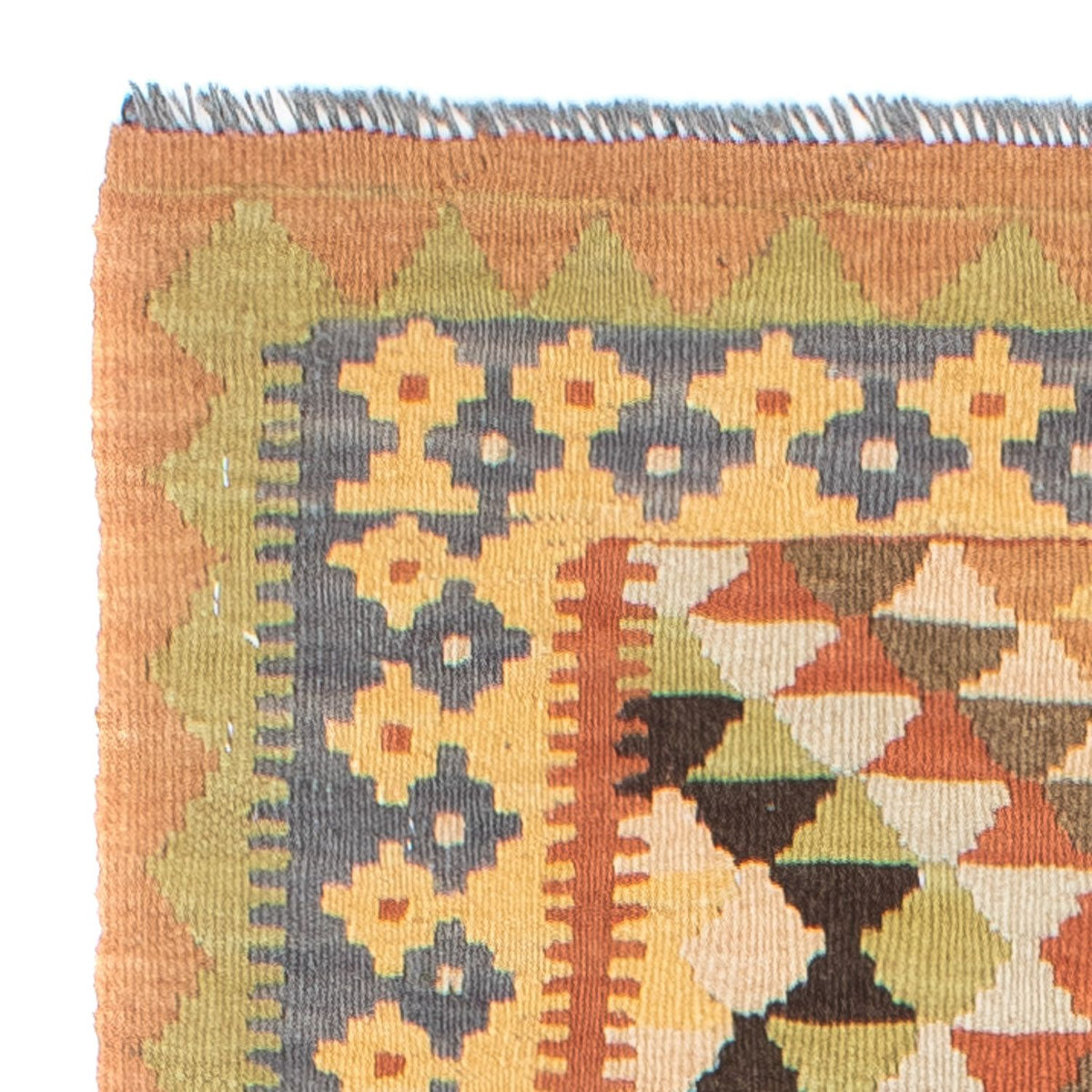 Tappeto corsia Tappeto Kelim - Orientale - 200 x 91 cm - marrone chiaro