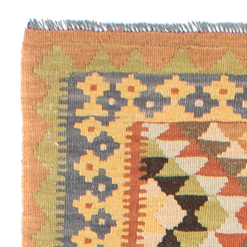 Tappeto corsia Tappeto Kelim - Orientale - 200 x 91 cm - marrone chiaro