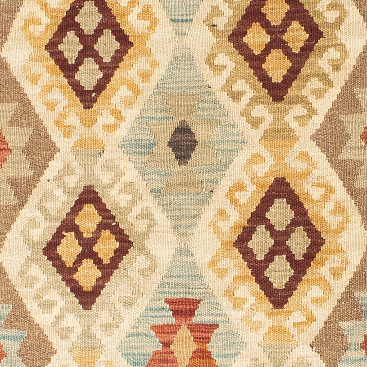 Tappeto corsia Tappeto Kelim - Orientale - 201 x 78 cm - beige