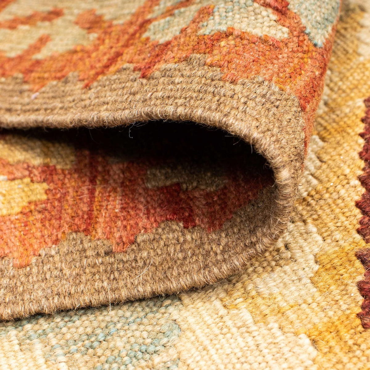 Tappeto corsia Tappeto Kelim - Orientale - 201 x 78 cm - beige
