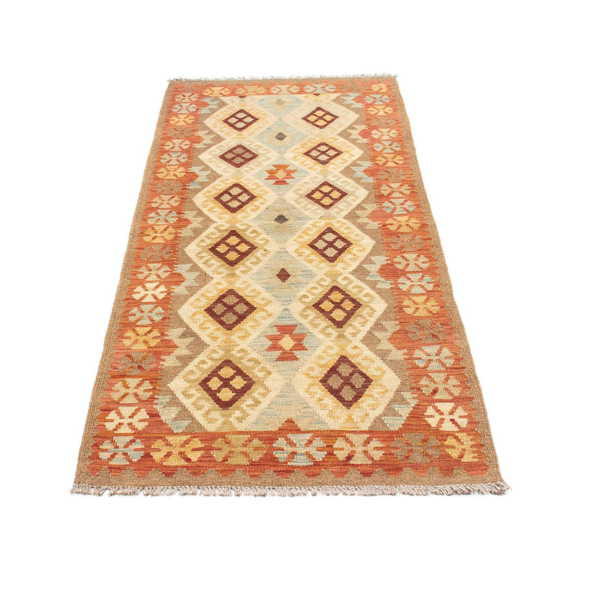 Tappeto corsia Tappeto Kelim - Orientale - 201 x 78 cm - beige