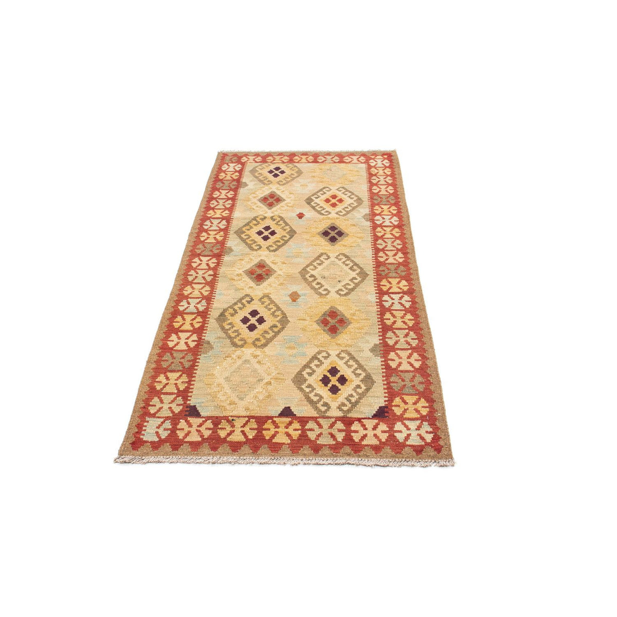 Tappeto corsia Tappeto Kelim - Orientale - 199 x 79 cm - beige