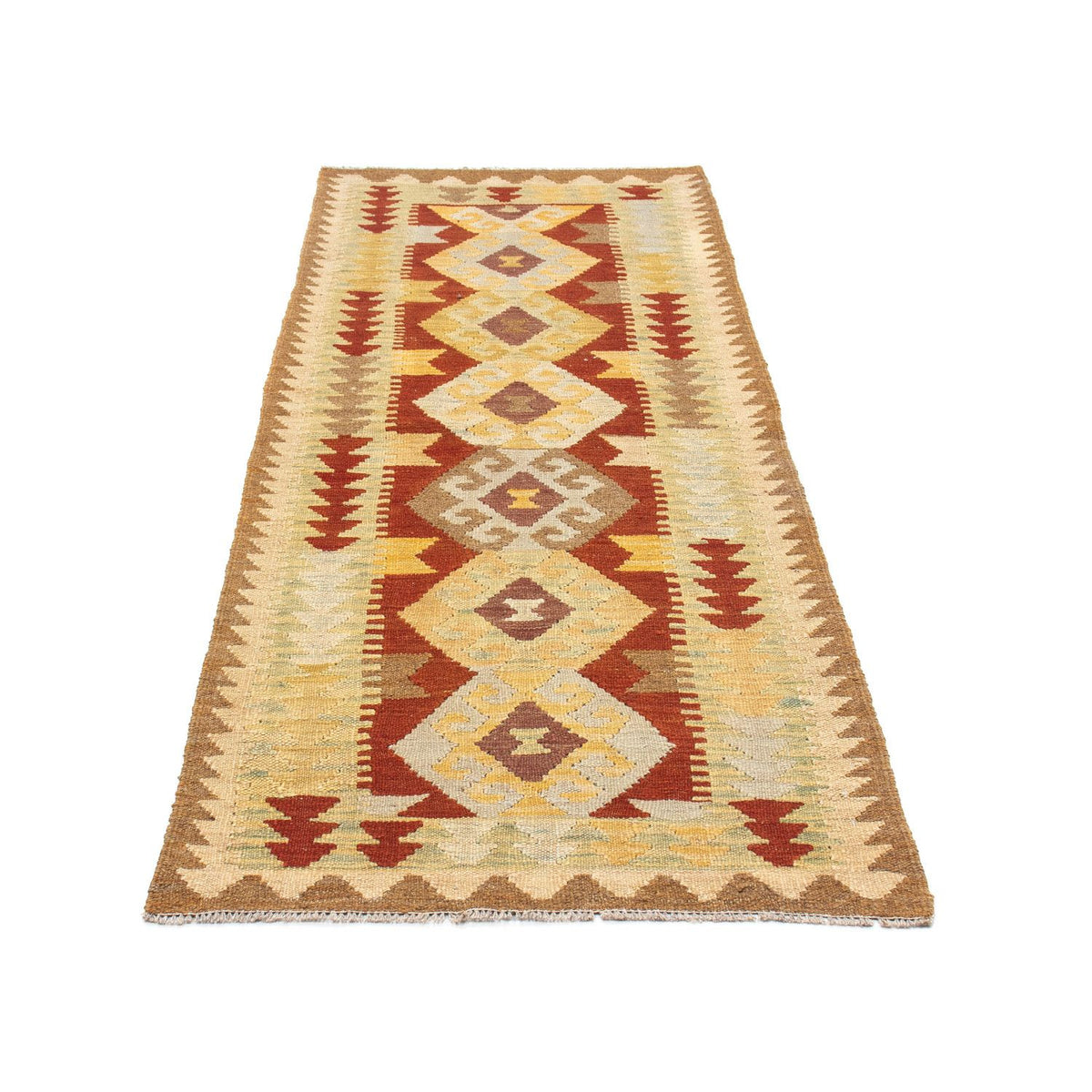 Tappeto corsia Tappeto Kelim - Orientale - 192 x 72 cm - marrone chiaro