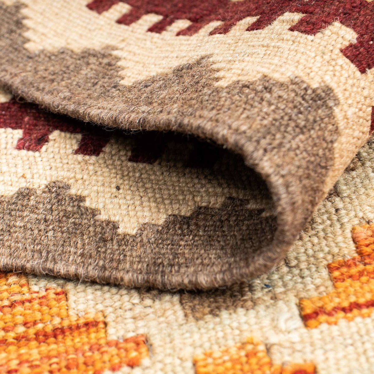 Tappeto corsia Tappeto Kelim - Orientale - 202 x 73 cm - beige