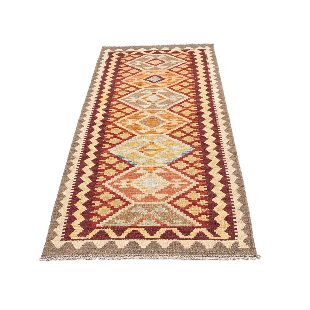 Tappeto corsia Tappeto Kelim - Orientale - 202 x 73 cm - beige