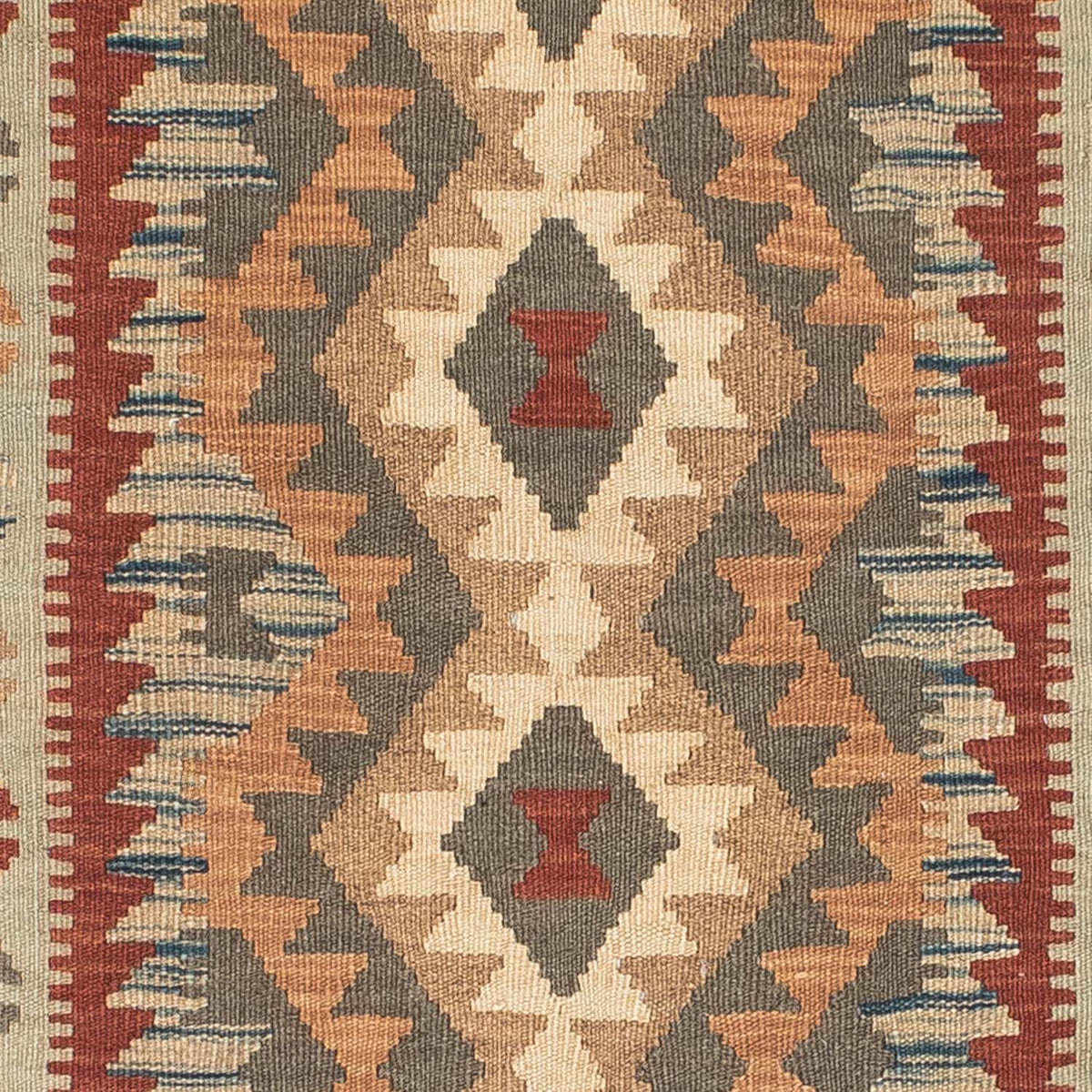 Tappeto corsia Tappeto Kelim - Orientale - 198 x 80 cm - marrone chiaro