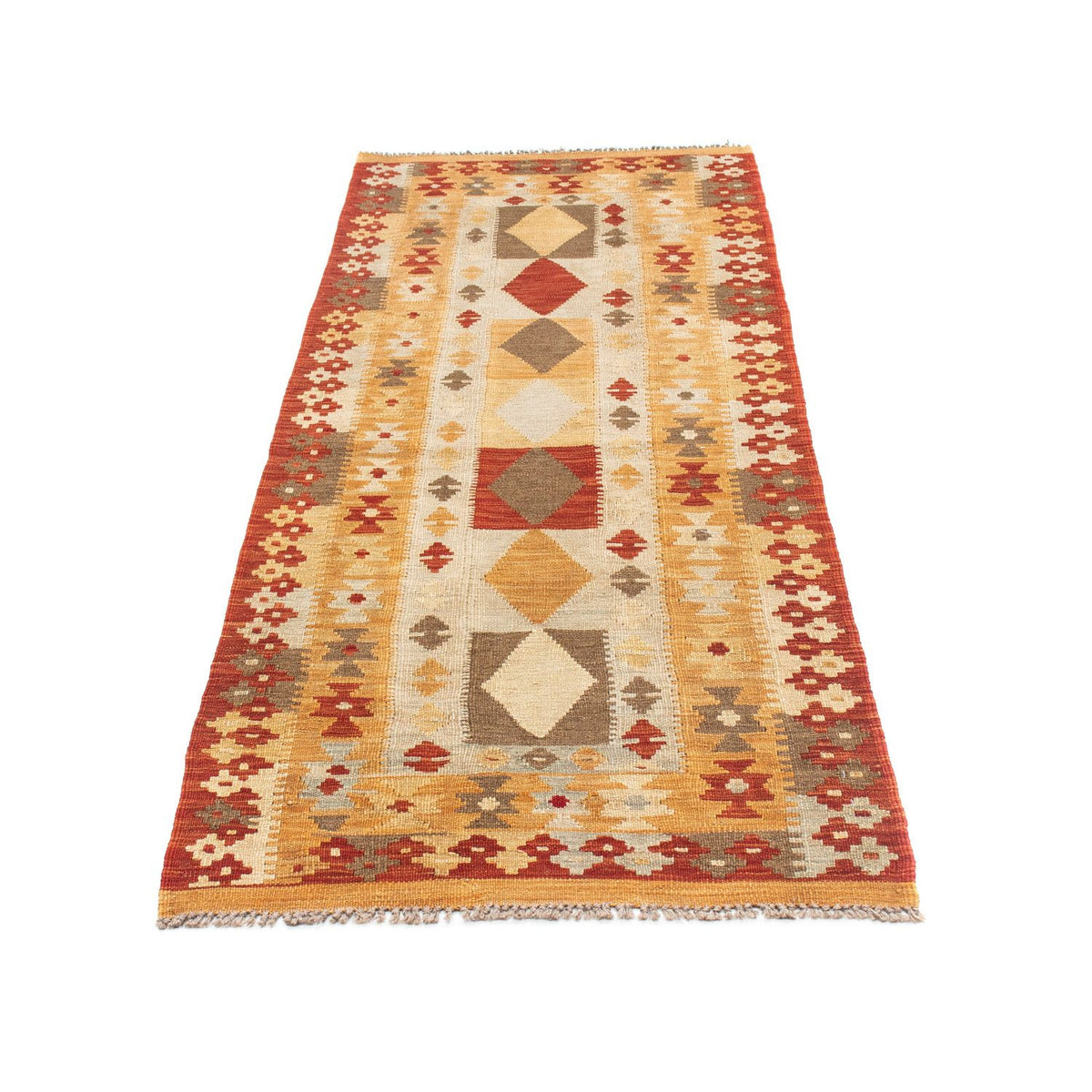 Tappeto corsia Tappeto Kelim - Orientale - 196 x 72 cm - beige