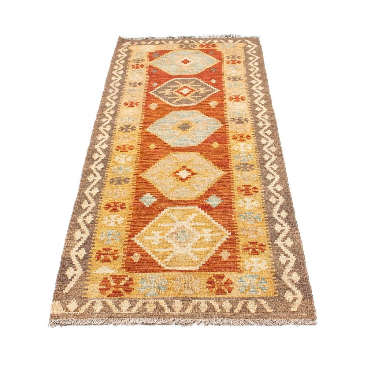 Tappeto corsia Tappeto Kelim - Orientale - 203 x 70 cm - beige
