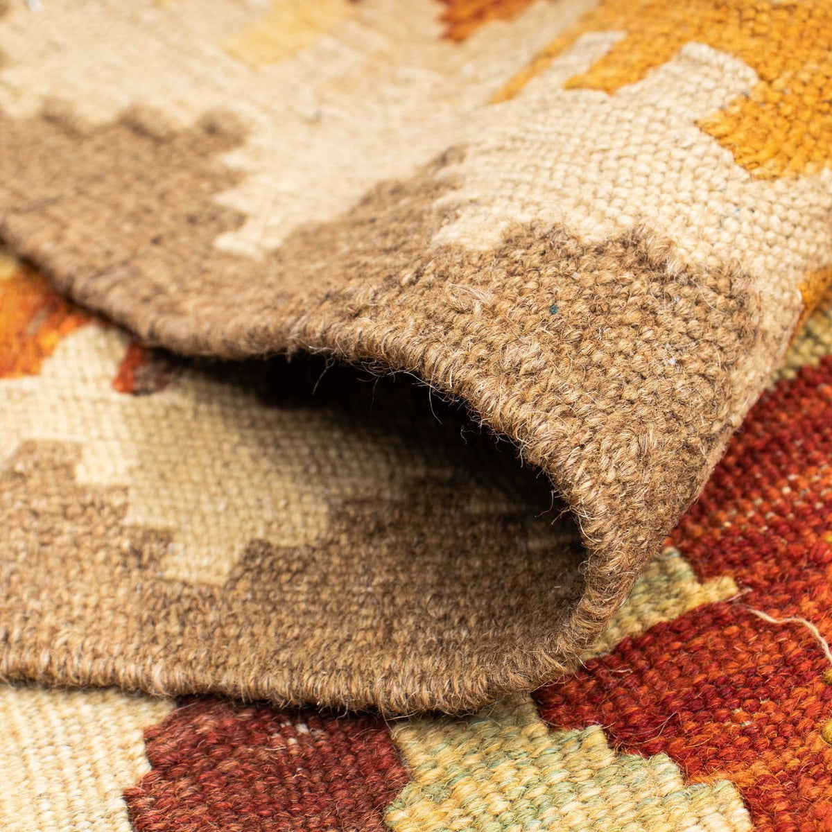 Tappeto corsia Tappeto Kelim - Orientale - 202 x 75 cm - beige