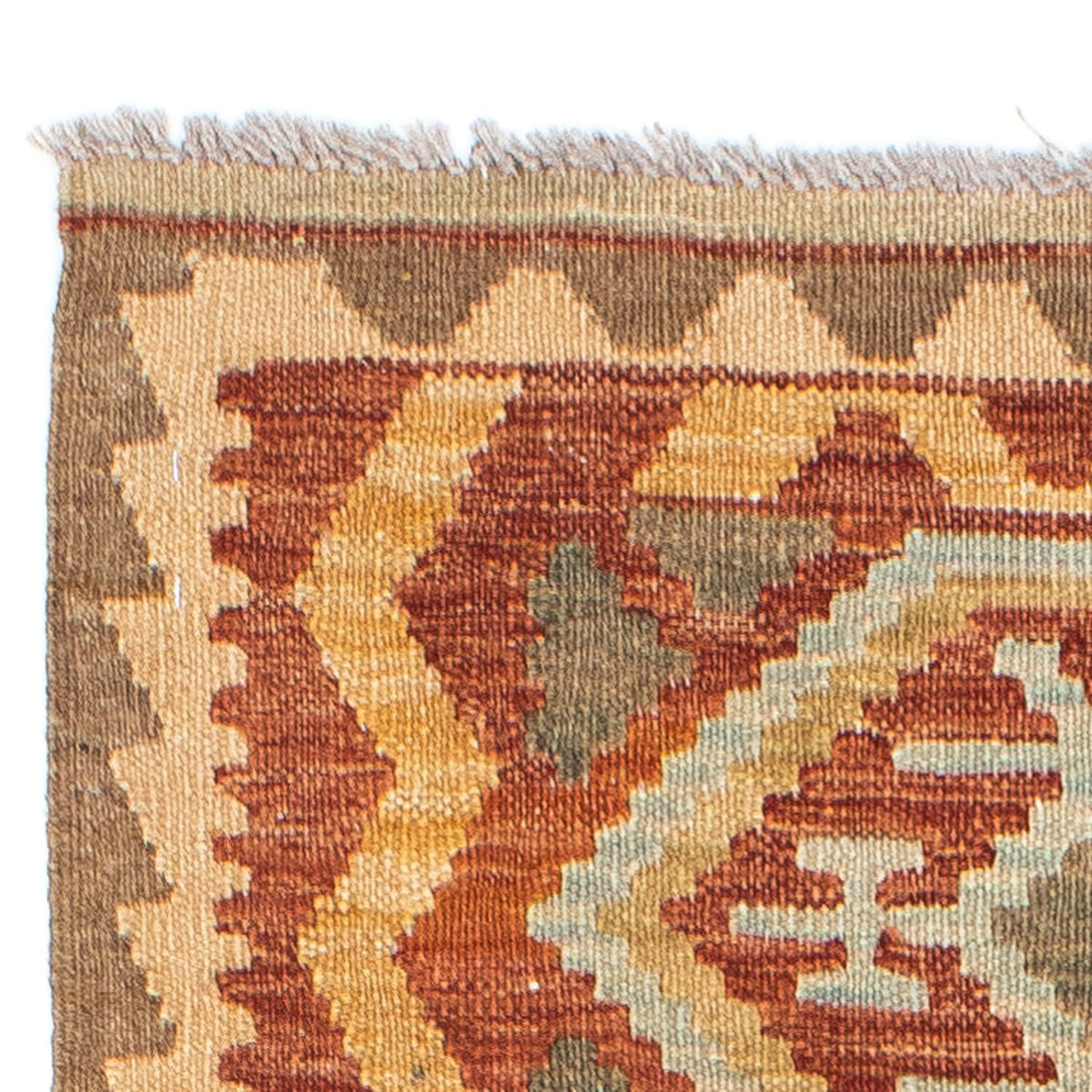 Tappeto corsia Tappeto Kelim - Orientale - 195 x 75 cm - beige