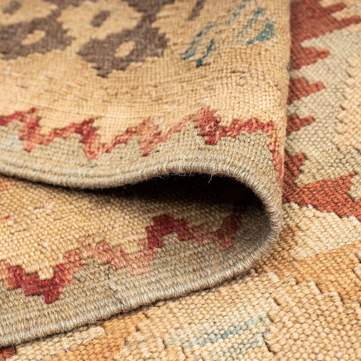 Tappeto corsia Tappeto Kelim - Orientale - 201 x 84 cm - beige