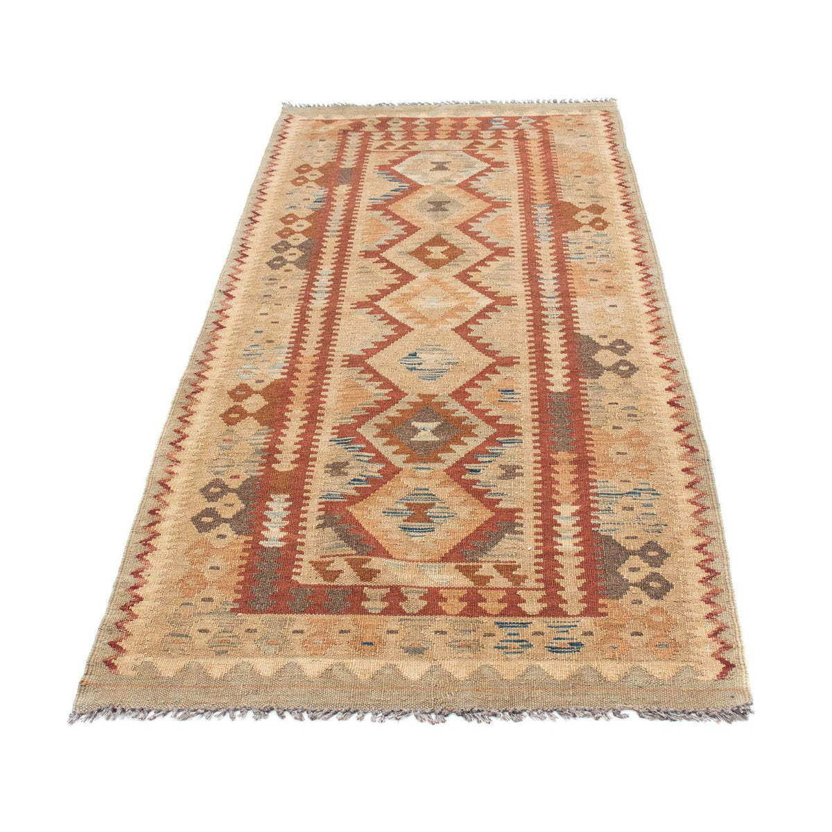 Tappeto corsia Tappeto Kelim - Orientale - 201 x 84 cm - beige
