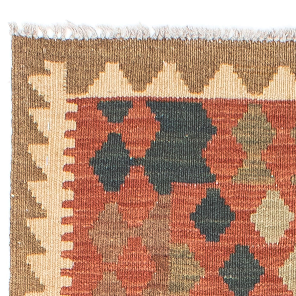 Tappeto corsia Tappeto Kelim - Orientale - 198 x 74 cm - rosso chiaro