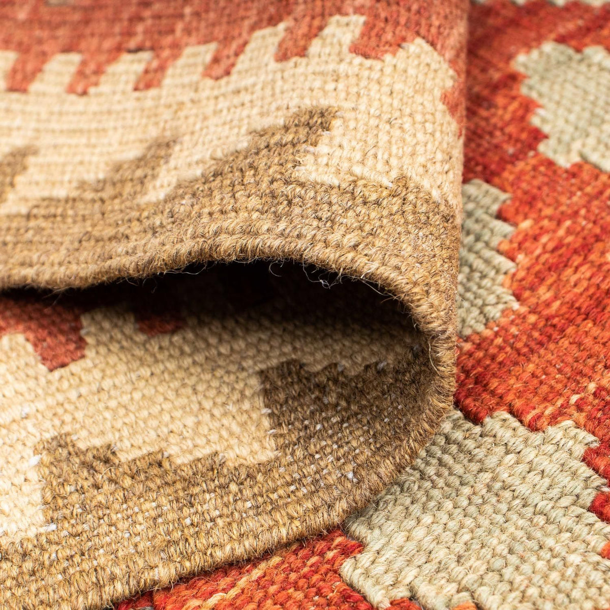 Tappeto corsia Tappeto Kelim - Orientale - 198 x 74 cm - rosso chiaro