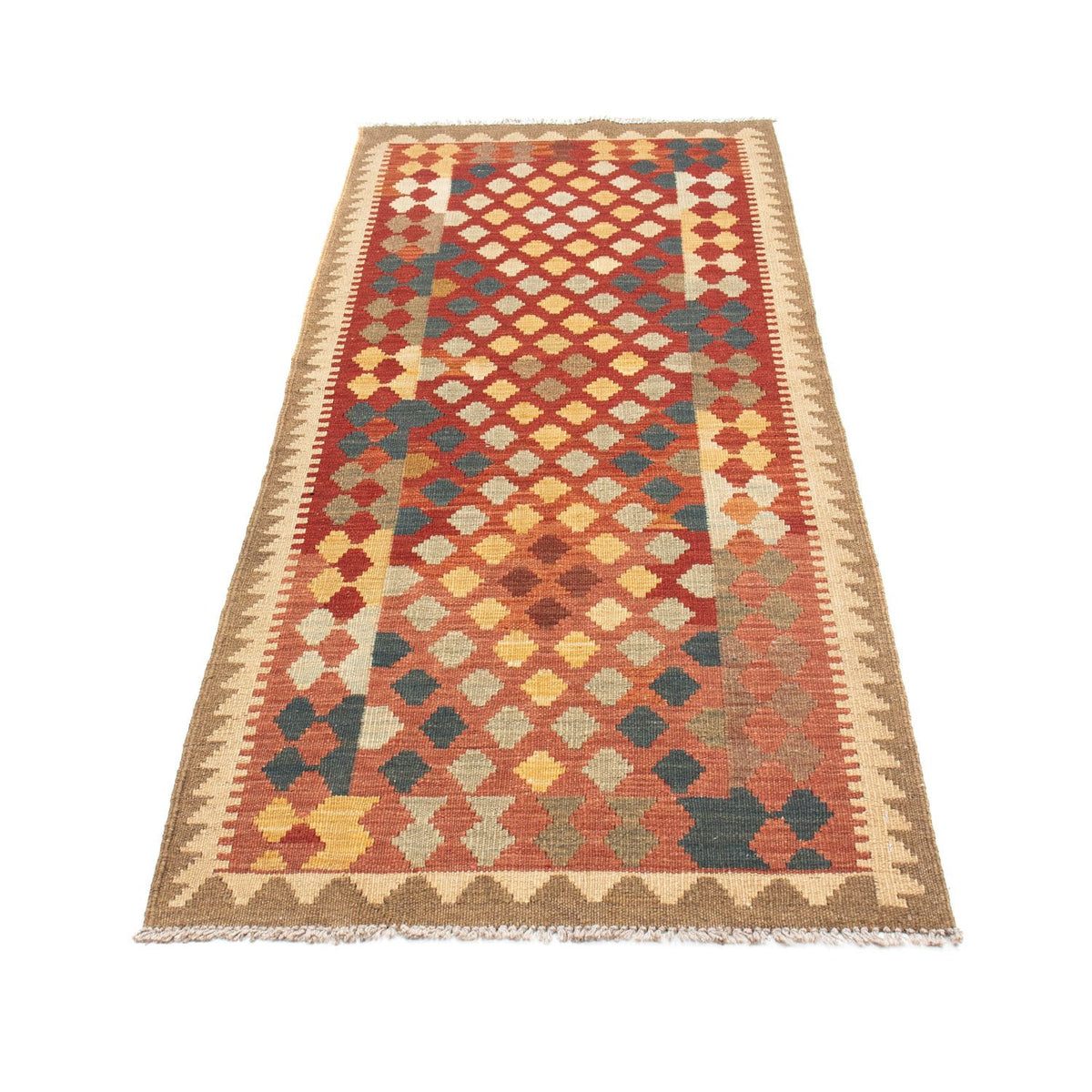 Tappeto corsia Tappeto Kelim - Orientale - 198 x 74 cm - rosso chiaro