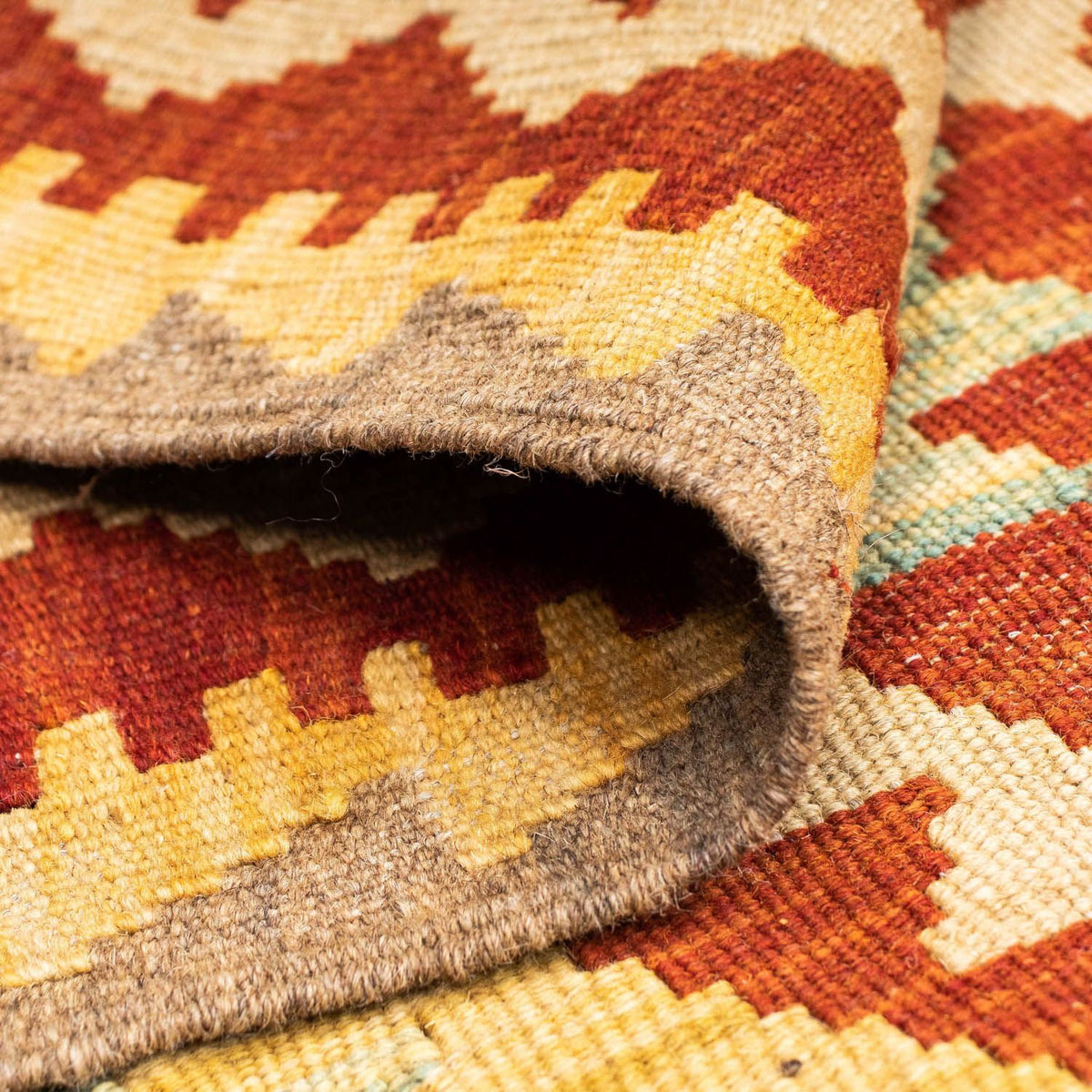 Tappeto corsia Tappeto Kelim - Orientale - 214 x 82 cm - ruggine