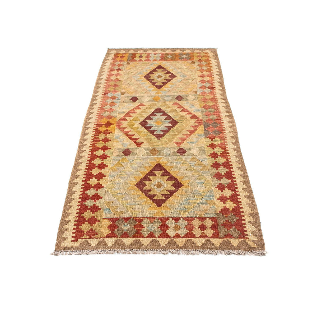 Tappeto corsia Tappeto Kelim - Orientale - 198 x 75 cm - beige