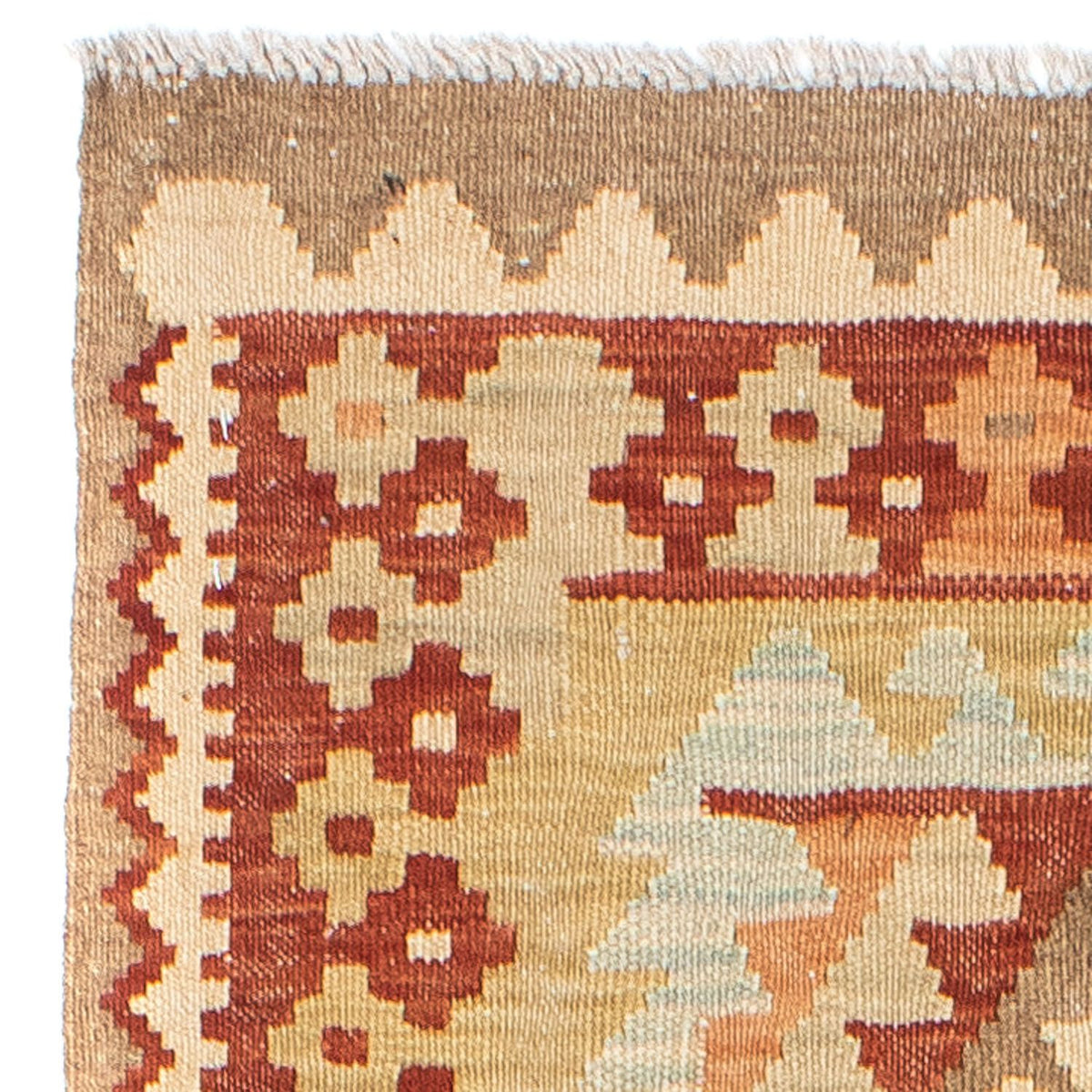 Tappeto corsia Tappeto Kelim - Orientale - 200 x 75 cm - beige