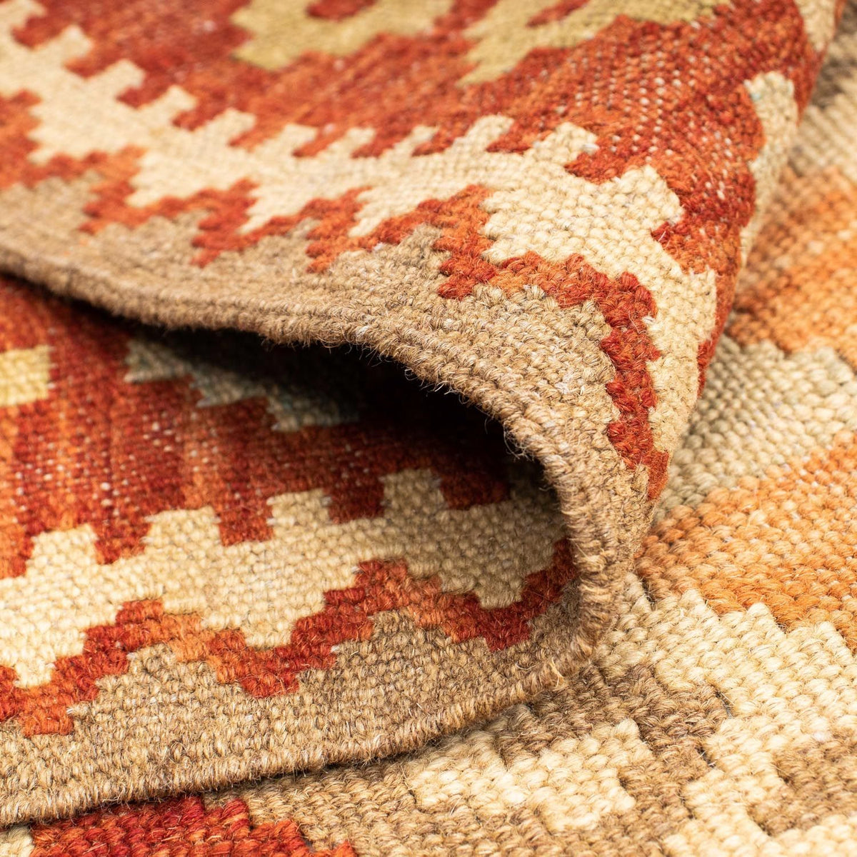 Tappeto corsia Tappeto Kelim - Orientale - 200 x 75 cm - beige