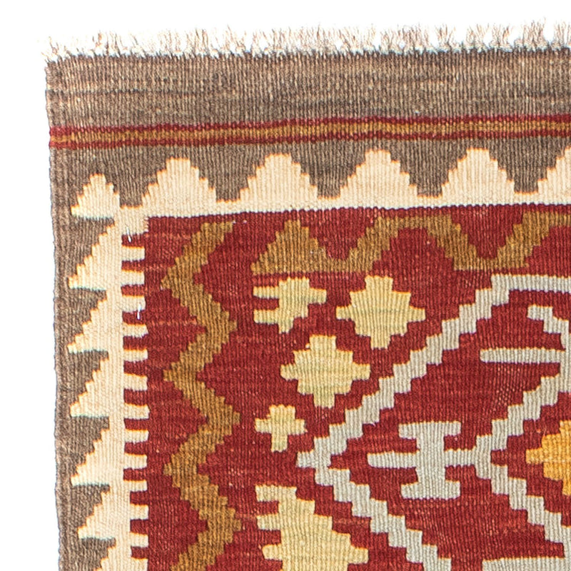Tappeto corsia Tappeto Kelim - Orientale - 203 x 67 cm - rosso