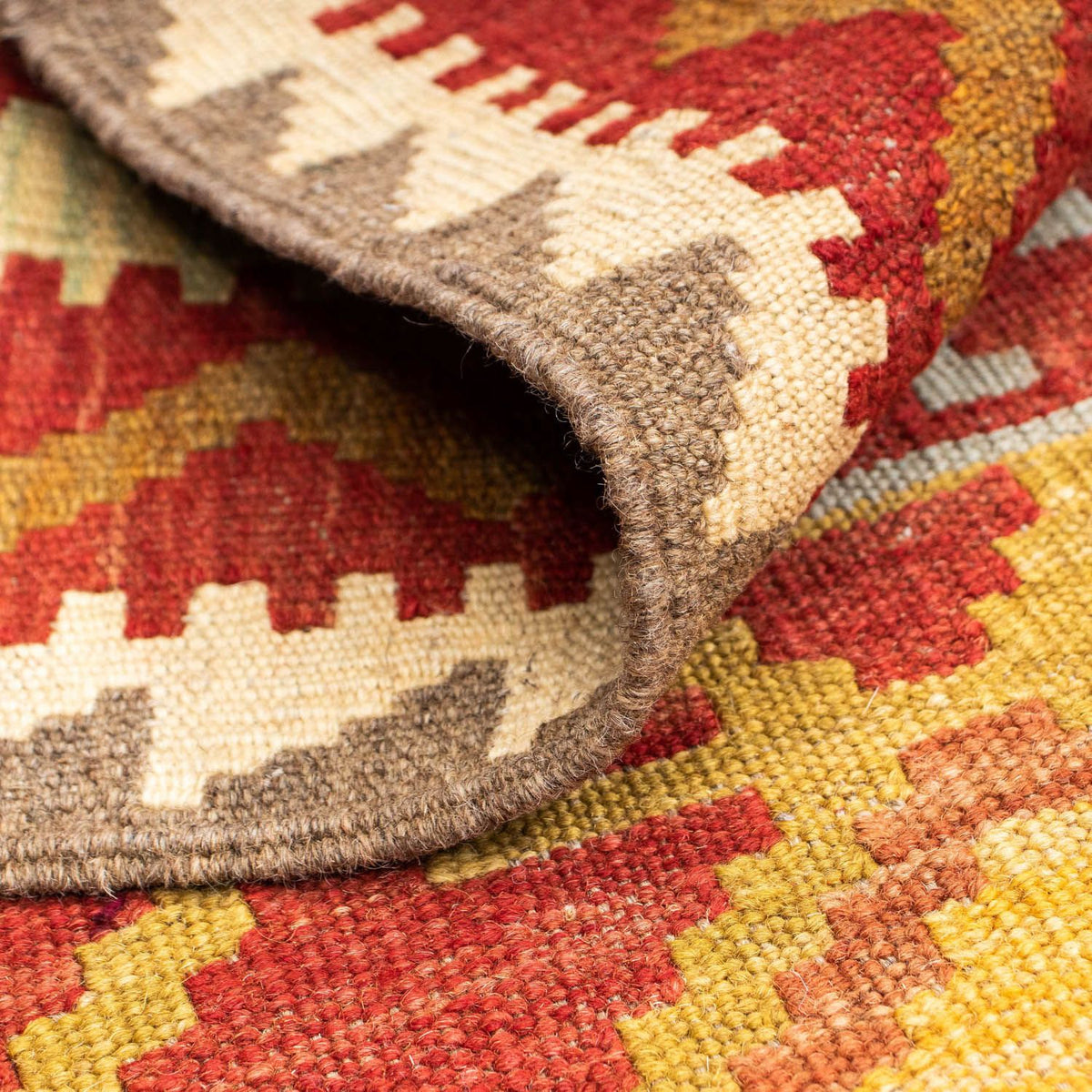 Tappeto corsia Tappeto Kelim - Orientale - 203 x 67 cm - rosso