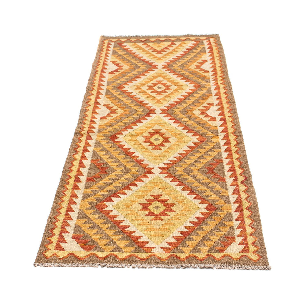 Tappeto corsia Tappeto Kelim - Orientale - 192 x 69 cm - marrone chiaro