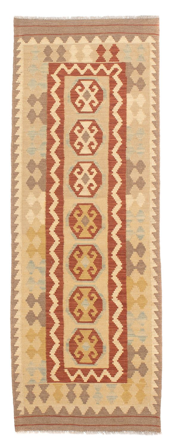Tappeto corsia Tappeto Kelim - Splash - 197 x 68 cm - marrone chiaro