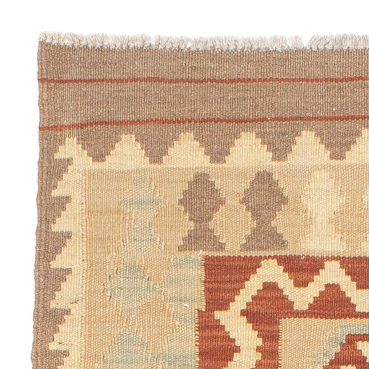 Tappeto corsia Tappeto Kelim - Splash - 197 x 68 cm - marrone chiaro