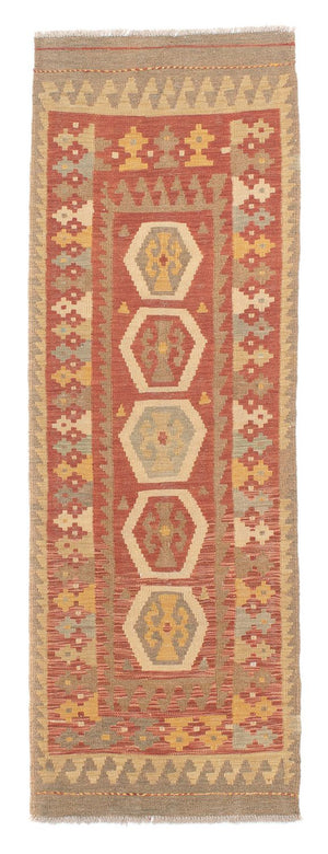 Tappeto corsia Tappeto Kelim - Splash - 193 x 64 cm - ruggine