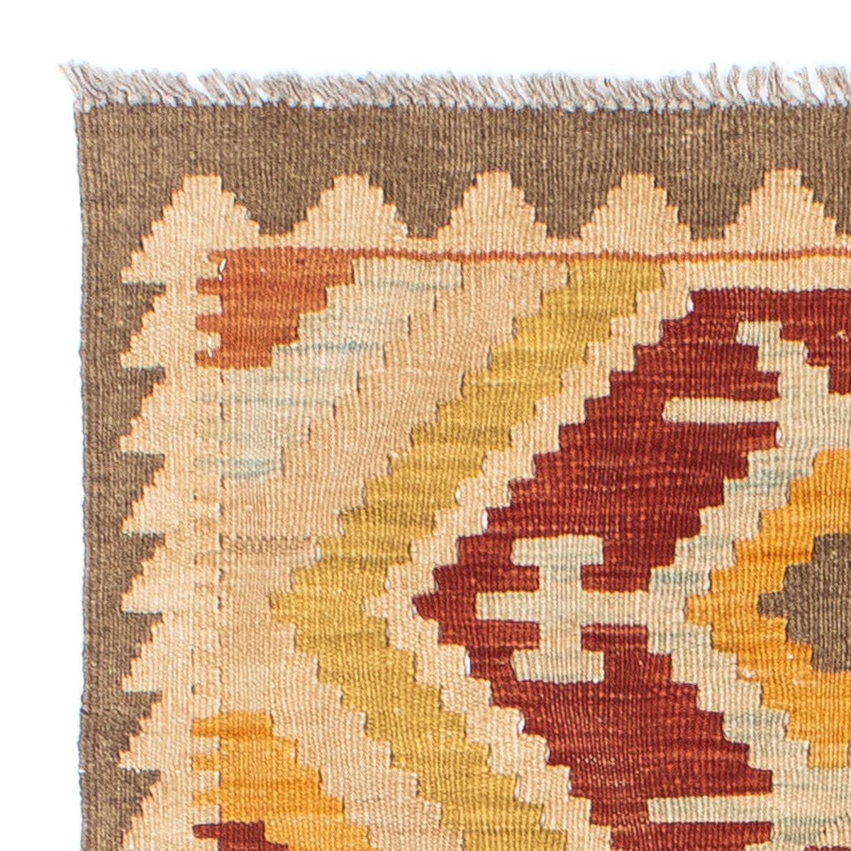 Tappeto corsia Tappeto Kelim - Orientale - 197 x 70 cm - beige