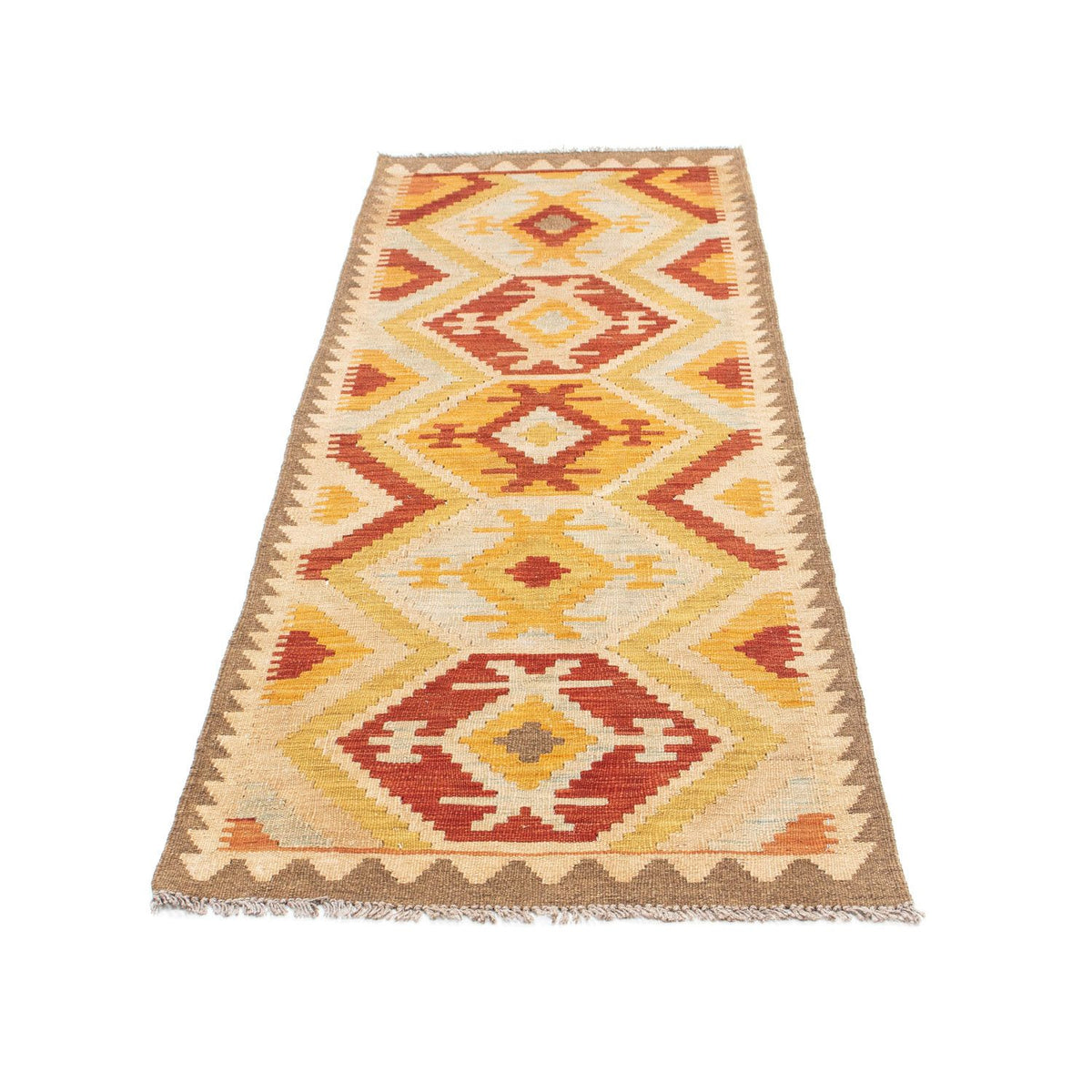 Tappeto corsia Tappeto Kelim - Orientale - 197 x 70 cm - beige