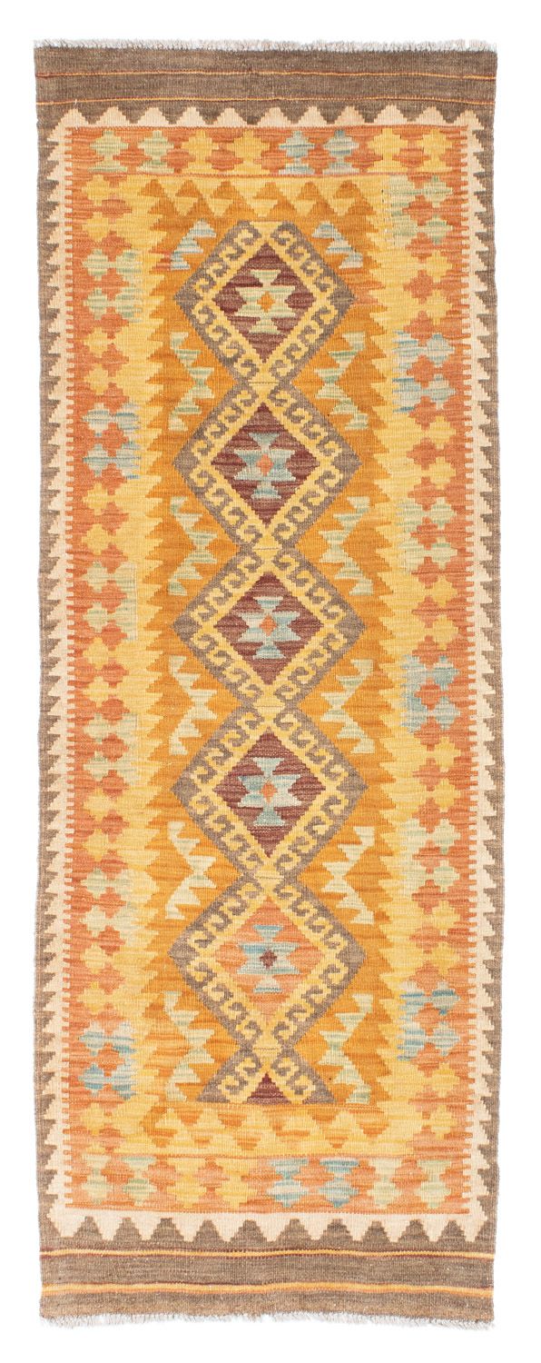 Tappeto corsia Tappeto Kelim - Orientale - 209 x 71 cm - oro