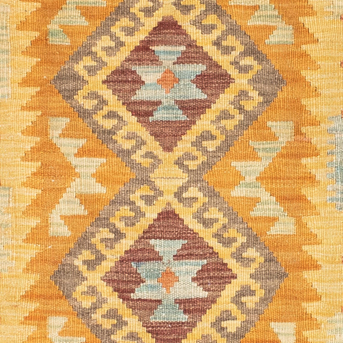 Tappeto corsia Tappeto Kelim - Orientale - 209 x 71 cm - oro