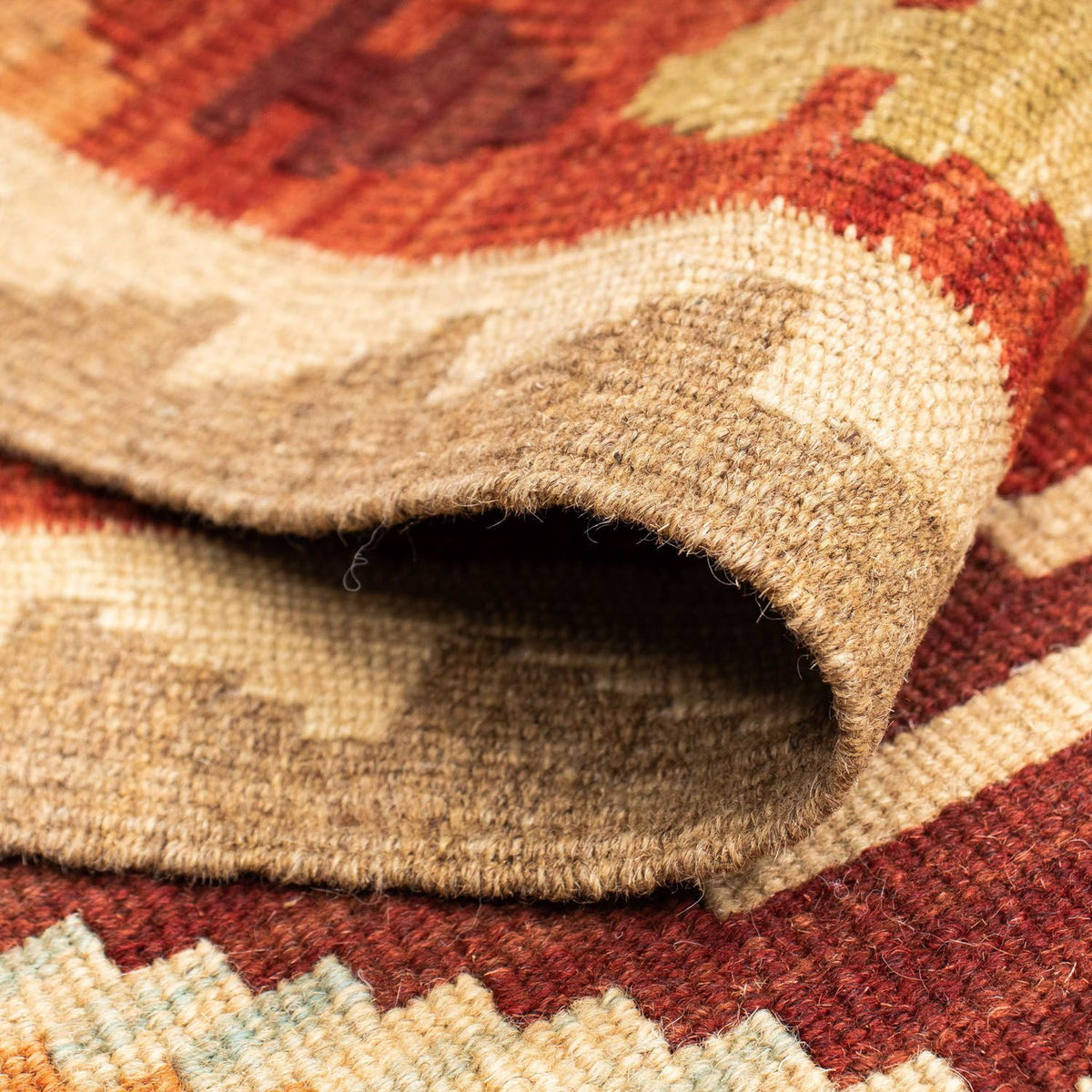 Tappeto corsia Tappeto Kelim - Orientale - 201 x 64 cm - marrone chiaro