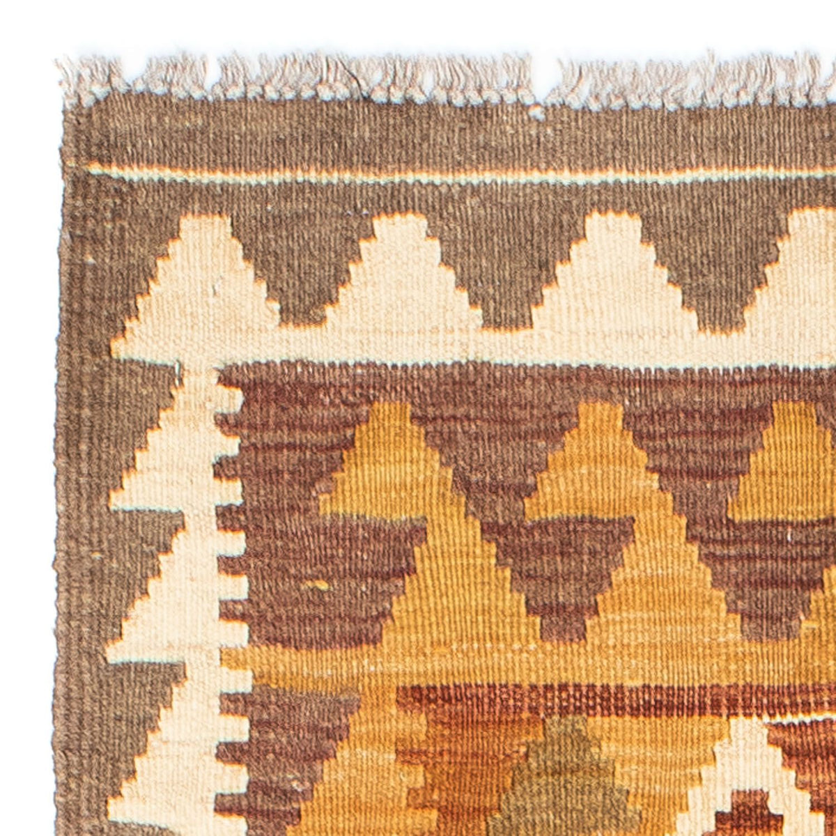 Tappeto corsia Tappeto Kelim - Orientale - 203 x 64 cm - marrone chiaro