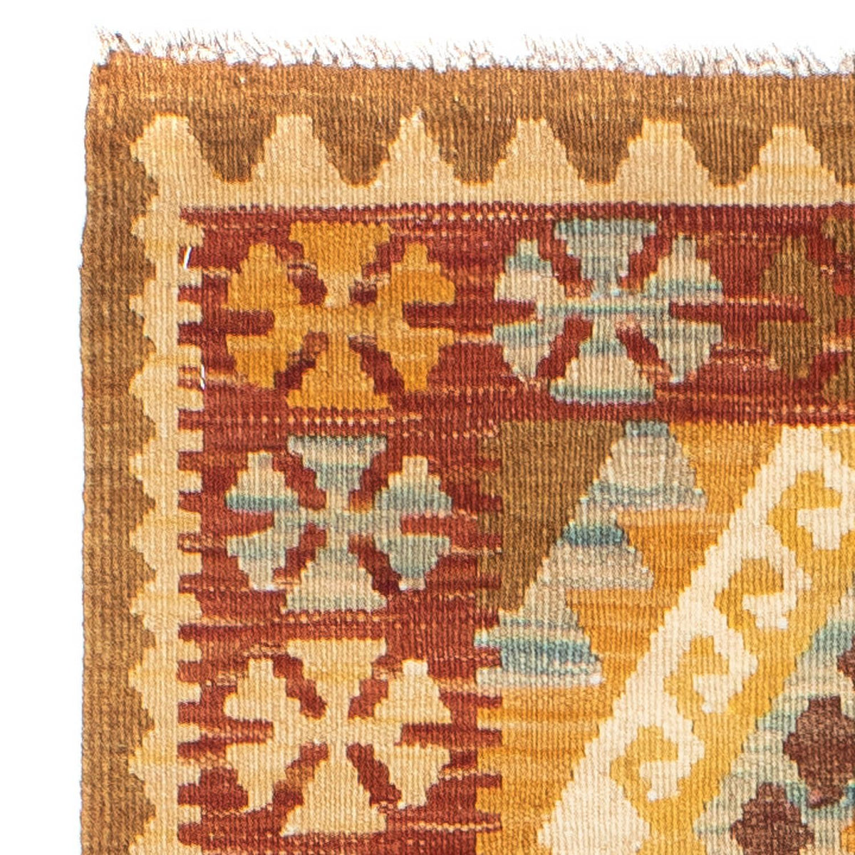 Tappeto corsia Tappeto Kelim - Orientale - 206 x 67 cm - marrone chiaro