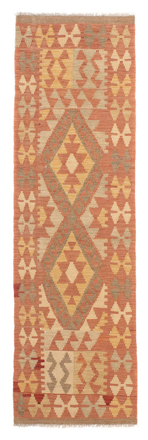 Tappeto corsia Tappeto Kelim - Splash - 207 x 65 cm - rosso chiaro
