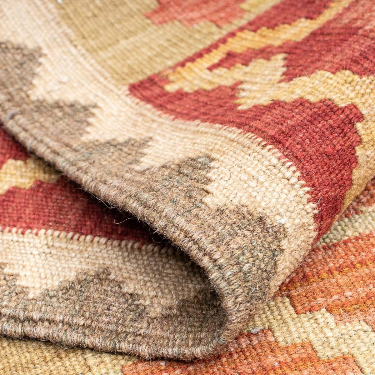 Tappeto corsia Tappeto Kelim - Splash - 198 x 68 cm - ruggine