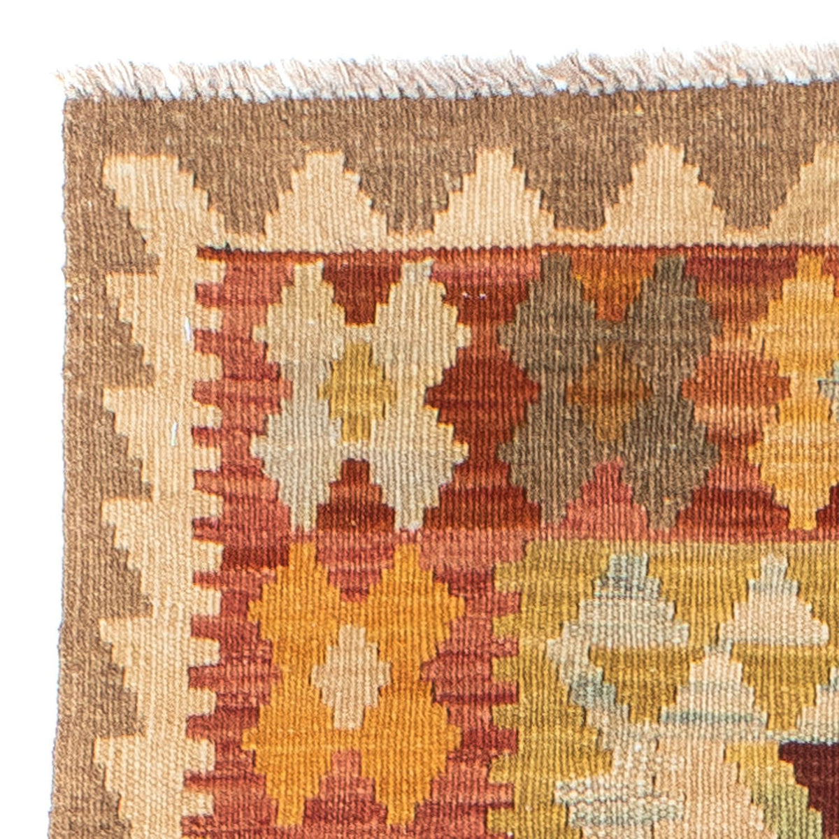 Tappeto corsia Tappeto Kelim - Orientale - 195 x 74 cm - beige