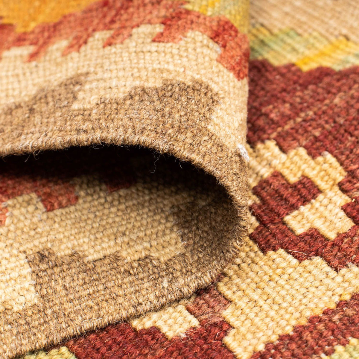 Tappeto corsia Tappeto Kelim - Orientale - 195 x 74 cm - beige