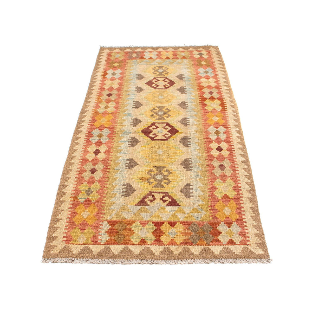 Tappeto corsia Tappeto Kelim - Orientale - 195 x 74 cm - beige