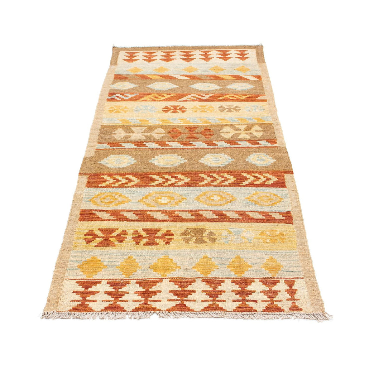 Tappeto corsia Tappeto Kelim - Orientale - 207 x 77 cm - beige