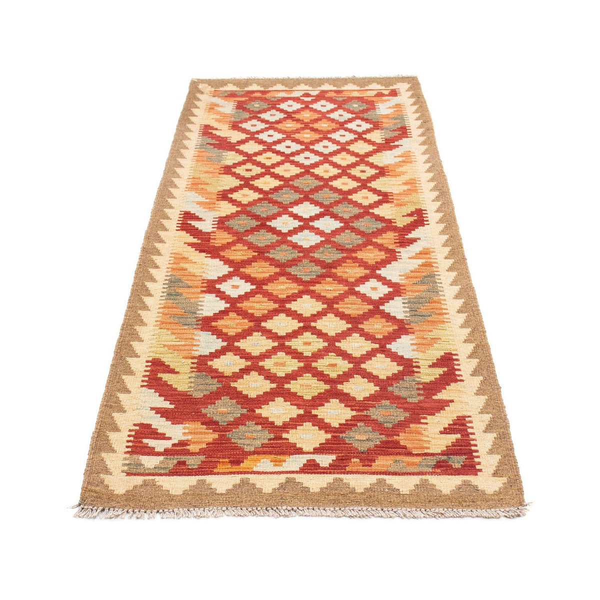 Tappeto corsia Tappeto Kelim - Orientale - 195 x 74 cm - ruggine