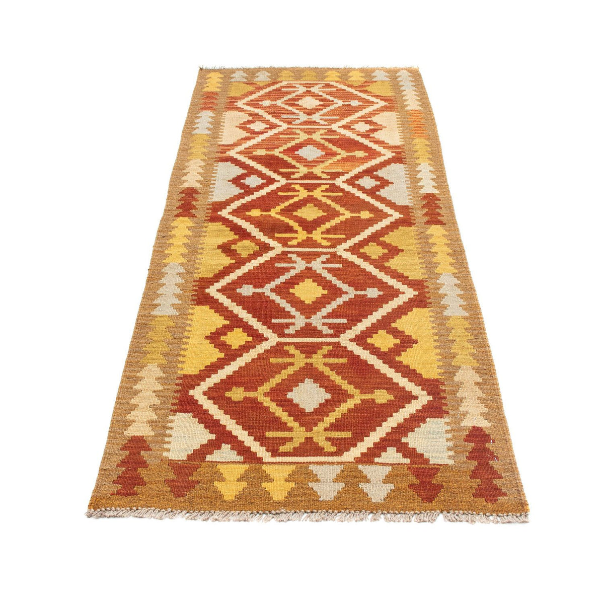 Tappeto corsia Tappeto Kelim - Orientale - 206 x 73 cm - ruggine