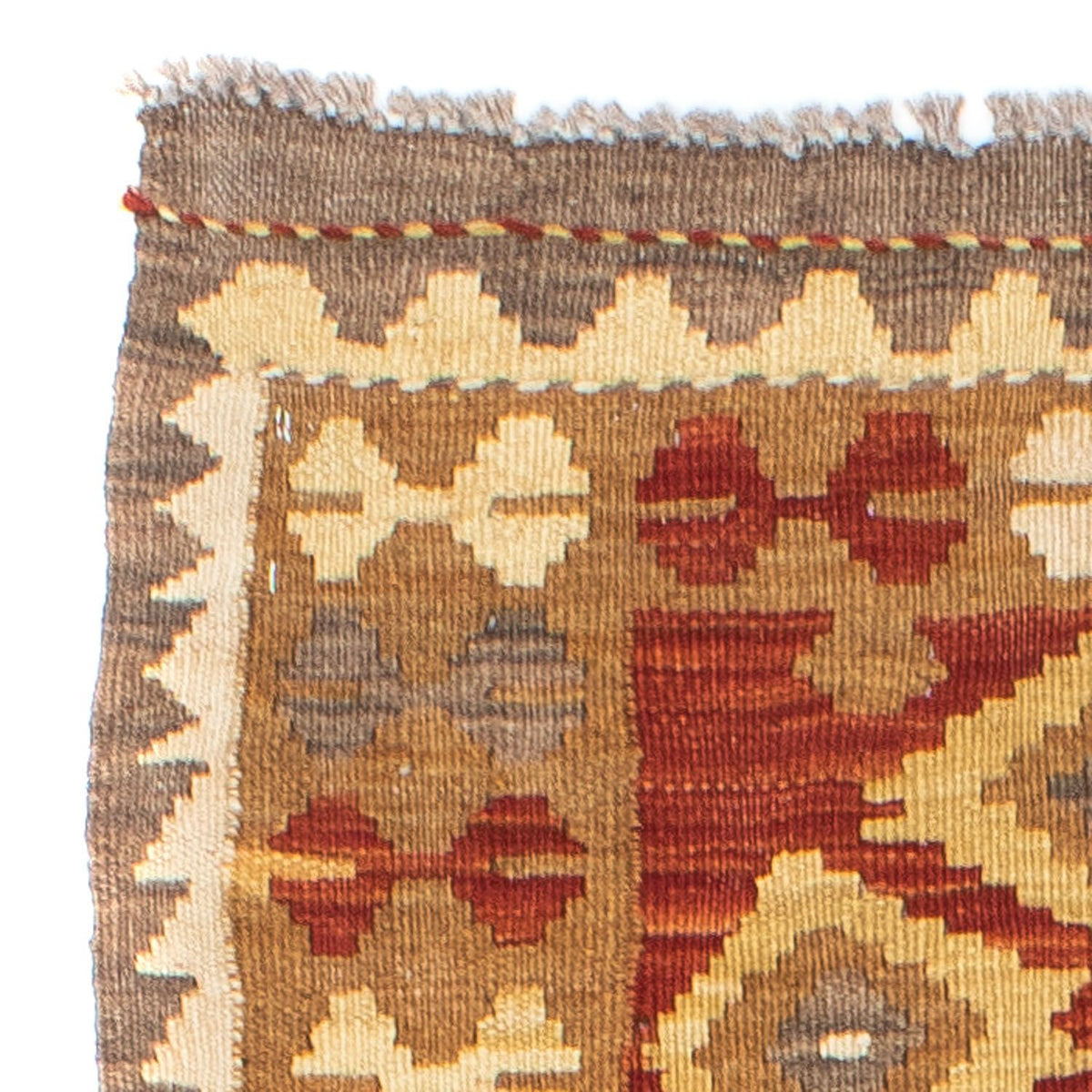 Tappeto corsia Tappeto Kelim - Orientale - 194 x 67 cm - ruggine