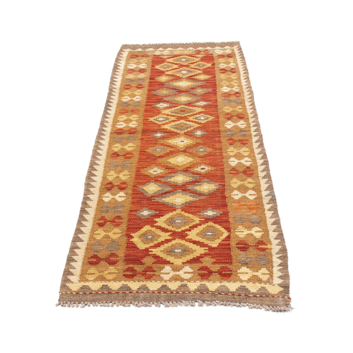 Tappeto corsia Tappeto Kelim - Orientale - 194 x 67 cm - ruggine